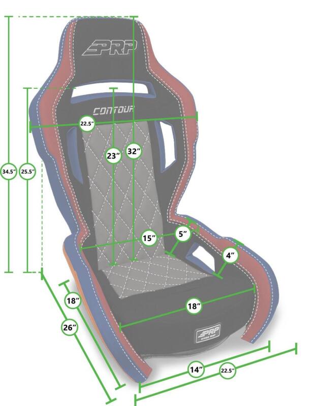 PRP Contour Suspension Seat - Black & Blue