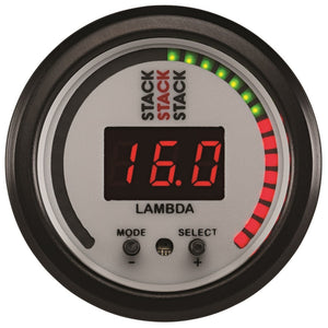 Autometer Stack 52mm Pro-Control Wideband Air/Fuel Ratio (Lambda) Gauge - White