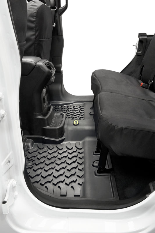 Bestop 18-26 Jeep Wrangler JL 4-Door Exc. 4Xe Rear Floor Mats (Black)