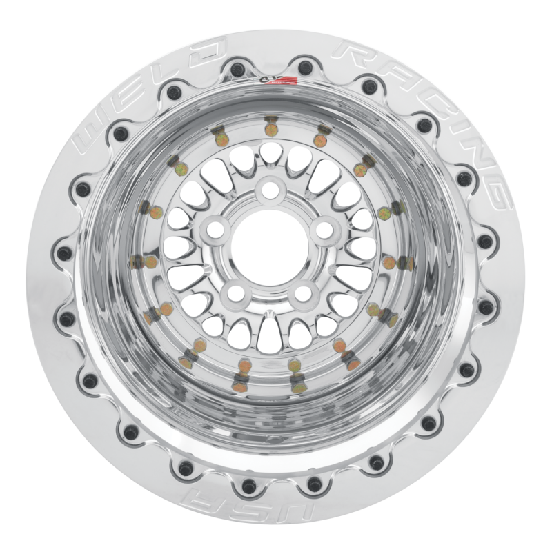 Weld RPM 15x8 / 5x4.75 / 4 BS / 3.18 HB - Polished Center - Polished Shell - Polished SBL MT Wheel