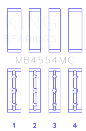 King Engine Bearings Toyota 22GR-FE Main Bearing Set