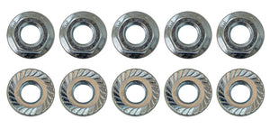 Moroso 5/16in-24 Serrated Zinc Flange Nut - 10 Pack