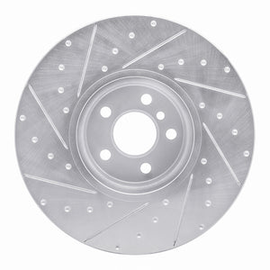 R1 16-25 BMW i4 Right Front Drilled & Slotted Silver Brake Rotor
