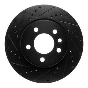 R1 10-17 Volkswagen AMAROK (Mexico) Front Left Drilled & Slotted Black Brake Rotor
