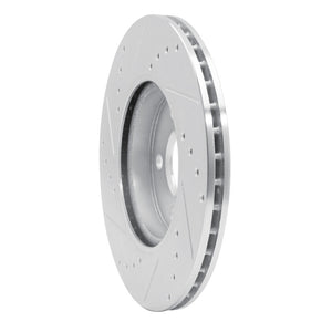 R1 14-21 Mini Cooper (Excl Clubman) Front Right Drilled & Slotted Silver Brake Rotor