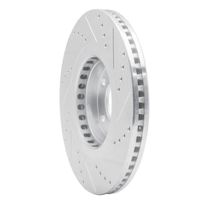R1 16-25 Mazda CX-5 Front Left Drilled & Slotted Silver Brake Rotor