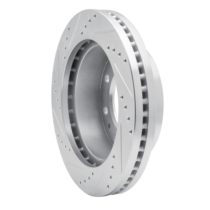 R1 99-04 Ford F-350 Super Duty 2WD Rear Right Drilled & Slotted Silver Brake Rotor