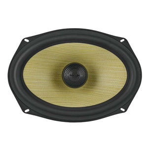 DS18 Deluxe Quality 6x9in Coaxial 150 Watts RMS 4 ohm Yellow Straw + Composite Foam Cone
