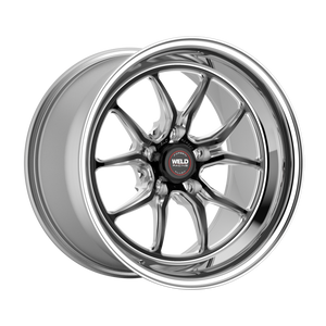 Weld S85 18x11 / 5x120.65 / 7.7 BS / 3.18 HB - Black Center - Polished Shell - Non-BL Wheel