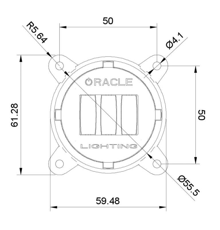 Oracle 60mm 15W Fog Beam LED Emitter - 3000K