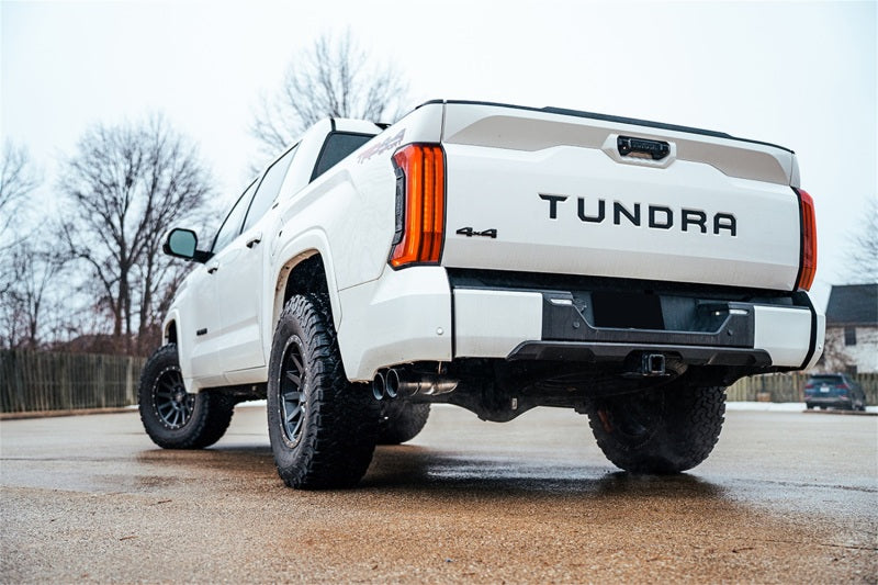 Corsa 22-25 Toyota Tundra 4WD 3in Sport Cat-Back Side Exit Exhaust System w/ Twin 4in Black PVD Tips