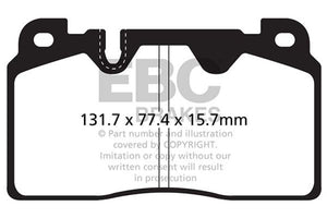 EBC 12+ Audi Q5 2.0 Turbo (Brembo) Redstuff Front Brake Pads
