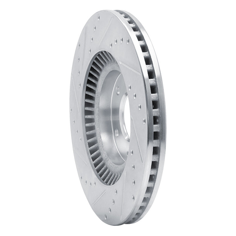 R1 13-20 Hyundai SANTA FE Front Right Drilled & Slotted Silver Brake Rotor