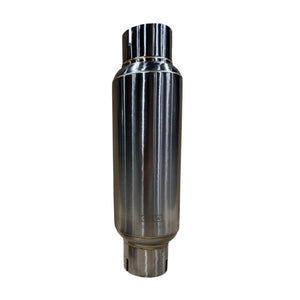 Kooks 3in Round Clamp In Muffler 10in Long Body Polished Stainless Steel