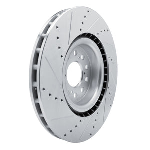 R1 17-25 Acura Integra Front Right Drilled & Slotted Silver Brake Rotor