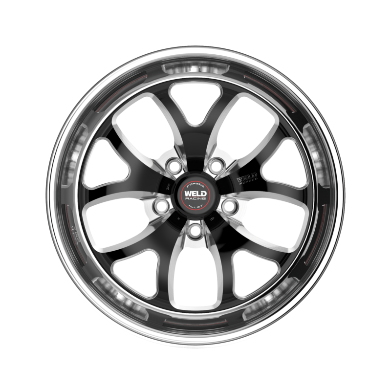 Weld S76 17x10 / 5x112 / 7.3 BS / 3.18 HB - Black Center - Polished Shell - Non-BL Wheel