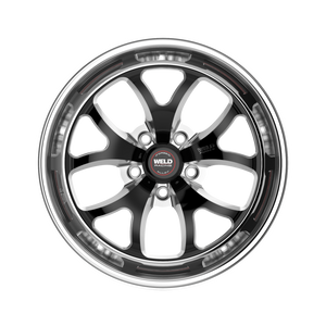 Weld S76 17x9 / 5x112 / 6.2 BS / 3.18 HB - Black Center - Polished Shell - Non-BL Wheel