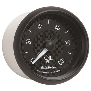 Autometer GT Series 52mm Full Sweep Electronic 0-100 PSI Oil Pressure Gauge