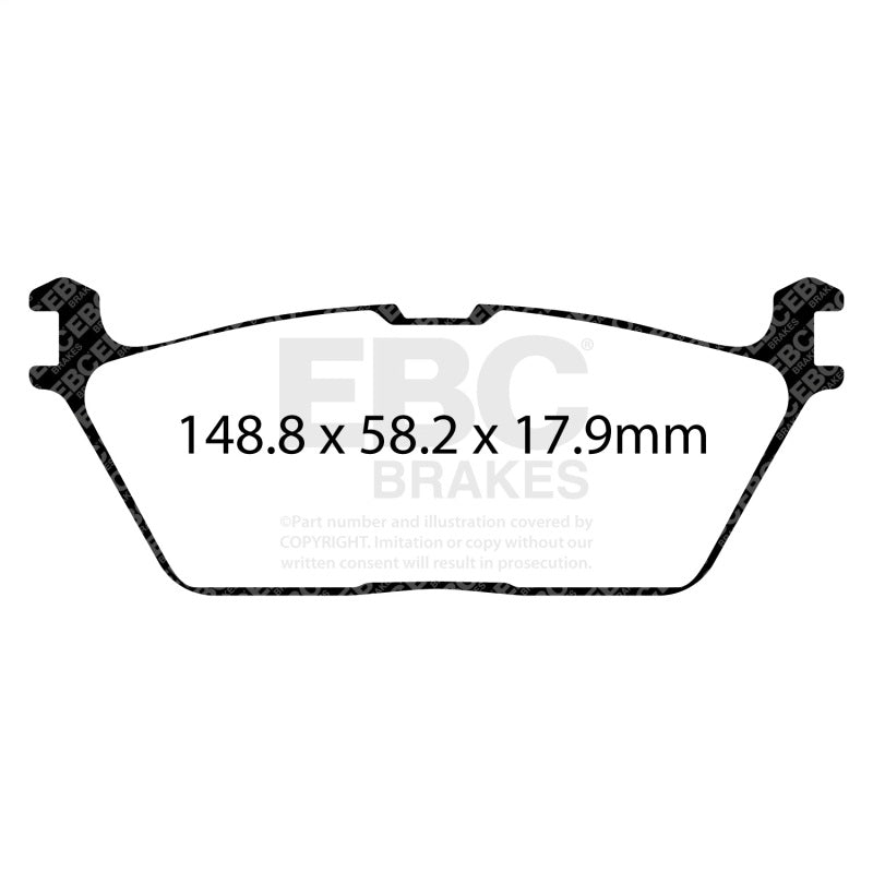 EBC 2022+ Jeep Grand Wagoneer 6.4L Extra Duty Rear Brake Pads