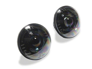 Raxiom 07-18 Jeep Wrangler JK Axial Series Quatro LED Headlights- Black Housing- Clear Lens