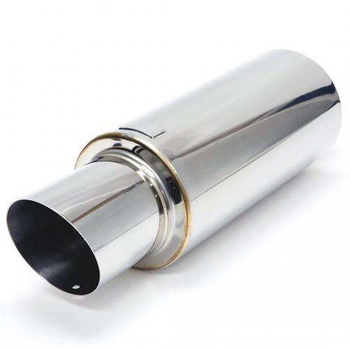 BLOX Racing 76.2mm N1 Angled Tip Muffler Universal