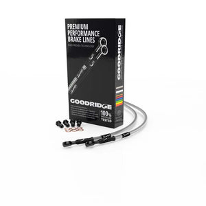 Goodridge 15-17 Harley-Davidson FLS Multi Model (w/ABS) Clear Front Brake Line w/Black Fitting