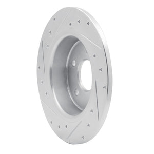 R1 02-08 Seat ALHAMBRA Rear Right Drilled & Slotted Silver Brake Rotor