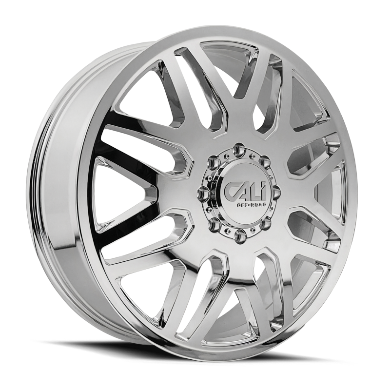 Cali Off-Road 9115D Invader Dually 24x8.25 / 8x200 BP / -232mm Offset / 142mm Hub Chrome Wheel