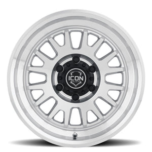 ICON Anza 17x8.5 / 5x5 / -6mm / 4.5in BS Silver Machined Wheel