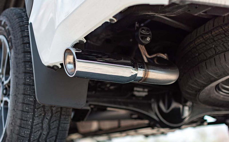 MagnaFlow Tip Stainless Double Wall Round Single Outlet Polished 5in DIA 4in Inlet 13in Length
