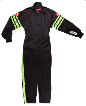 RaceQuip Green Trim SFI-1 JR. Suit - Kids XL