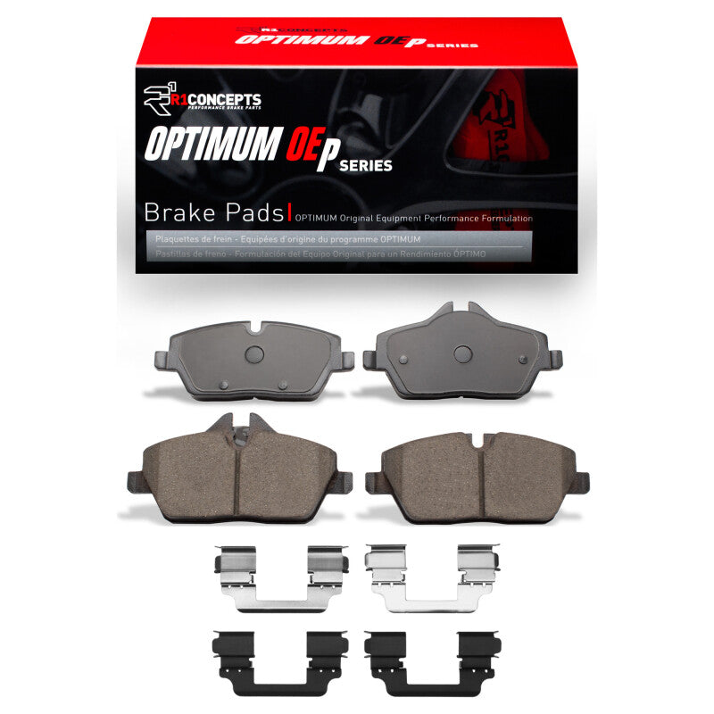 R1 20-24 Mini Countryman And Paceman) Front Optimum OE Brake Pads and Hardware Kit