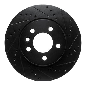 R1 10-17 Volkswagen AMAROK (Mexico) Front Right Drilled & Slotted Black Brake Rotor