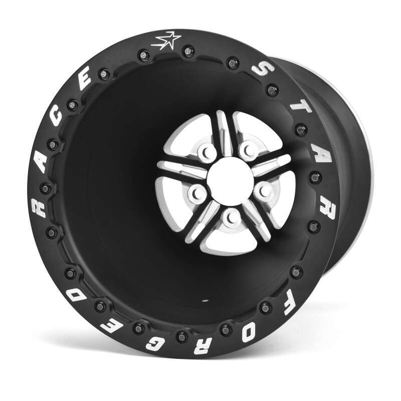 Race Star 63 Pro Forged DBL Pro Mod  16x18 4.75BC 5.50BS Black Anodized/Machined Wheel