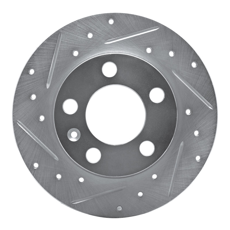 R1 98-24 Audi A1 (Mexico) Rear Left Drilled & Slotted Silver Brake Rotor