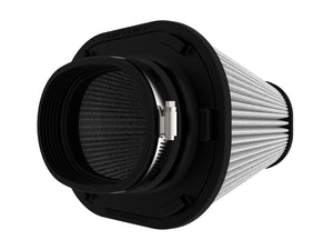 aFe Track Series Intake Pro DRY S Air Filter (6-1/8x4-1/8)IN F x(9-1/4x7-1/4)IN B x(6x4)IN Tx7-1/8IN