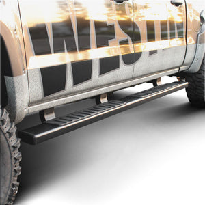 Westin 2007-2018 Chevy Silverado Ext/Dbl Cab R7 Nerf Step Bars - Black