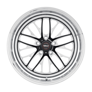 Weld S82 18x8 / 5x120.65 / 4.7 BS / 3.18 HB - Black Center - Polished Shell - Non-BL Wheel
