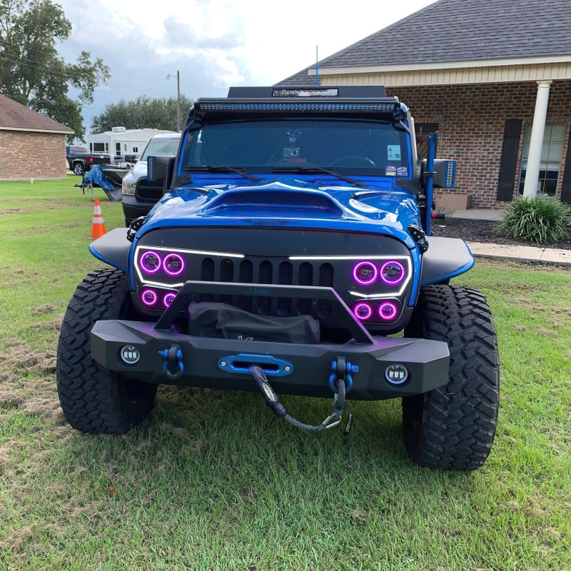 Oracle Vector Jeep Wrangler JK Grille Halo Kit - ColorSHIFT