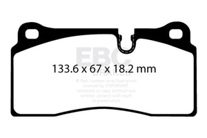 EBC 2018+ BMW M2 Competition 3.0TT Yellowstuff Rear Brake Pads