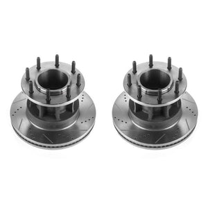 Power Stop 17-22 Ford F-350 Super Duty Front Drilled & Slotted Rotor - Pair