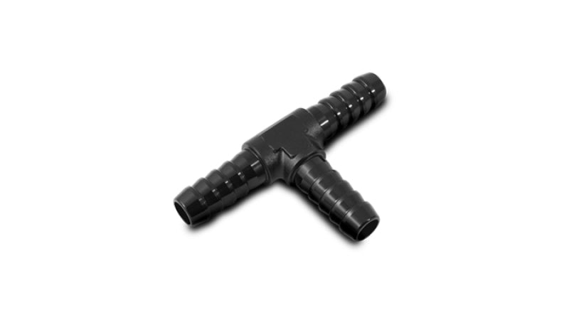 Vibrant 1/4in Barbed Tee Adapter- Black Anodized