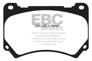 EBC 11+ Hyundai Equus 4.6 Yellowstuff Front Brake Pads