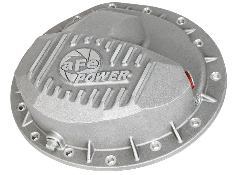 aFe Front Differential Cover (Raw; Street Series); Dodge Diesel Trucks 03-12 L6-5.9/6.7L (td)