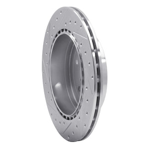 R1 08-20 Subaru WRX STI Rear Right Drilled & Slotted Silver Brake Rotor