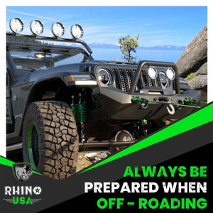 Rhino USA 3/4In D-Ring Shackle Set (2-Pack)(Gray)
