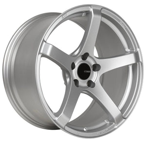 Enkei Kojin 18x8 45mm Offset 5x114.3 Bolt Pattern 72.6mm Bore Dia Matte Silver Wheel