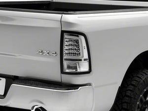 Raxiom 09-18 Dodge RAM 1500 Axial Series LED Tail Lights- Chrome Housing- Clear Lens
