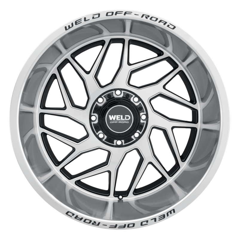Weld Fulcrum 22x12 / 8x180 / 4.75 BS / 124.3 HB - Gloss Black Machined - Non-BL Wheel