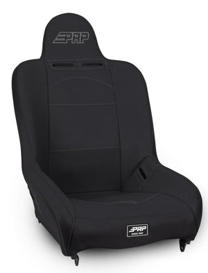 PRP Premier High Back Suspension Seat - Black Vinyl w/Silver PRP Logo